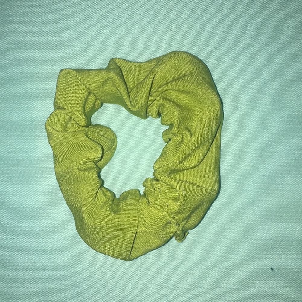 Olive green scrunchie